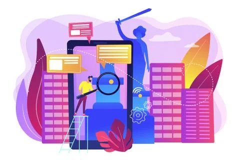 Smart destinations project concept vector illustration Stock Illustration