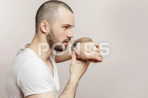 Smart device concept.touchscreen wearable computer. wristwatch. device. Stock Photos