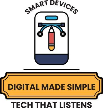 A smart device that is digital made simple Stock Illustration