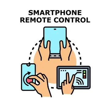 Smart device remote control systems technology concept イラスト素材