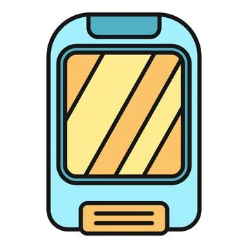 Smart device showing a digital interface with abstract lines Stock Illustration