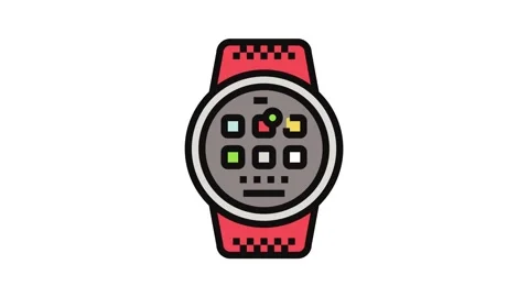 Smart device tech enthusiast color icon animation Stock Footage 326112782