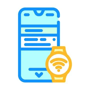 Smart device tech enthusiast color icon vector illustration Illustrazione stock