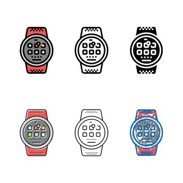 Smart device tech enthusiast color diversity icon vector イラスト素材