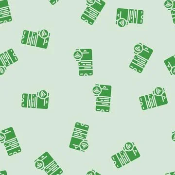 Smart device tech enthusiast glyph vector seamless pattern Stockillustratie