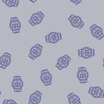 Smart device tech enthusiast line seamless pattern Illustrazione stock