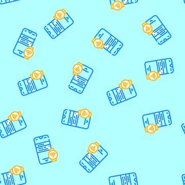 Smart device tech enthusiast vector seamless pattern Illustrazione stock