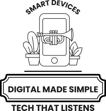 A smart device with a trumpet on it 스톡 일러스트