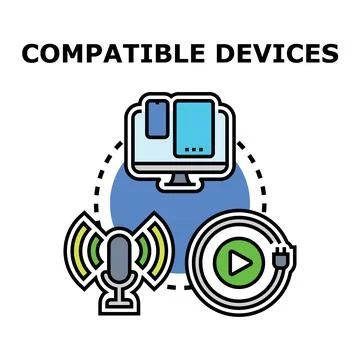Smart devices connecting for content and multimedia streaming 스톡 일러스트