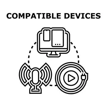 Smart devices connecting for content and multimedia streaming 스톡 일러스트