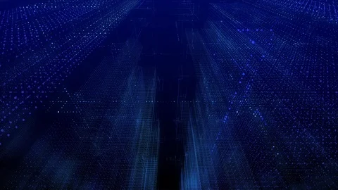 Smart digital city wireframe cityscape or skyscraper in futuristic style Stock Footage 103838883