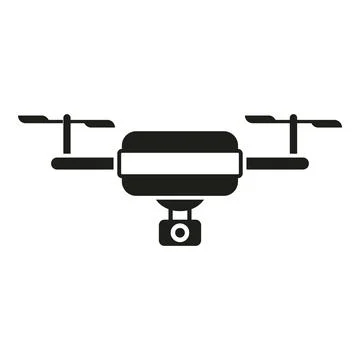 Smart digital drone icon simple vector. Land video toy 库存插图