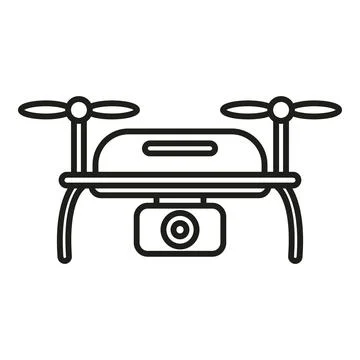 Smart digital map icon outline vector. Land aircraft Stockillustratie