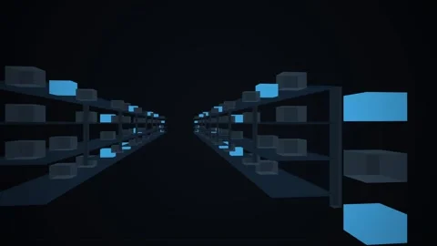 Smart Digital Warehouse Management System Interface Stock Footage 345515758