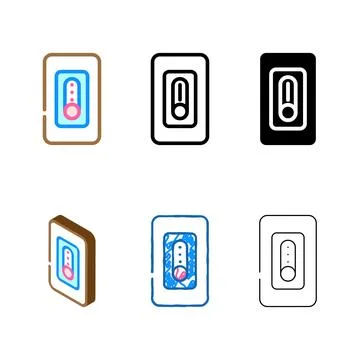 Smart dimmer designs switch home color icon vector Ilustração Stock