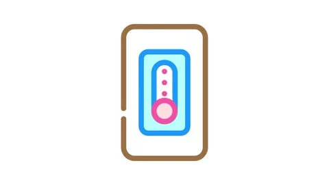 Smart dimmer switch home color icon animation Stock Footage 327267219