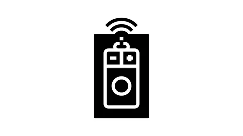 Smart dimmer switch home glyph icon animation Stock Footage 326156398