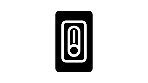 Smart dimmer switch home glyph icon animation Stock Footage 326743217
