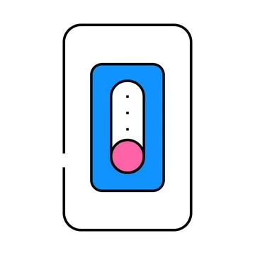 Smart dimmer switch home icon color illustration Illustrazione stock