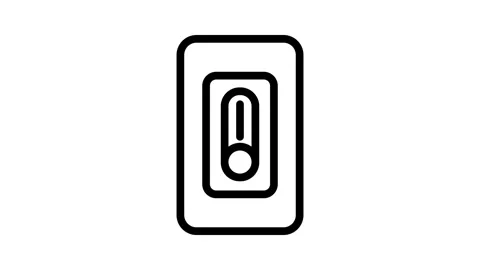 Smart dimmer switch home line icon animation Stock Footage 326760653