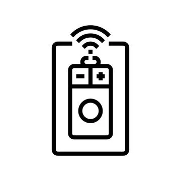 Smart dimmer switch home line icon vector illustration Ilustración de archivo