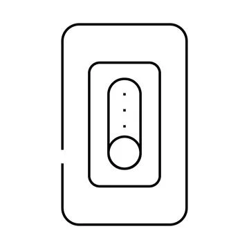Smart dimmer switch home line icon vector illustration Illustrazione stock