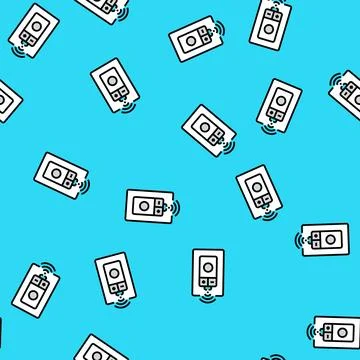 Smart dimmer switch home vector seamless pattern Ilustración de archivo