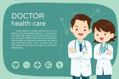 Smart doctor for layout poster Stock Illustration