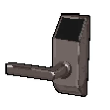 Smart door handle pixel art vector illustration Illustration