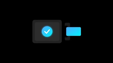 Smart Door Lock Bolt Sliding Animation with Glowing Teal Checkmark Confirmati Stock-Footage 346202152