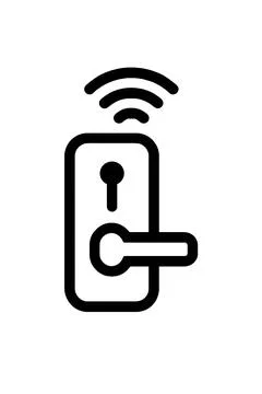 Smart door lock Flat Icon Perfect for Web, UI Design, and Graphic Design. Stock Illustration