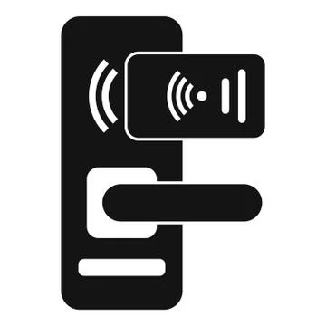 Smart door lock icon, simple style イラスト素材