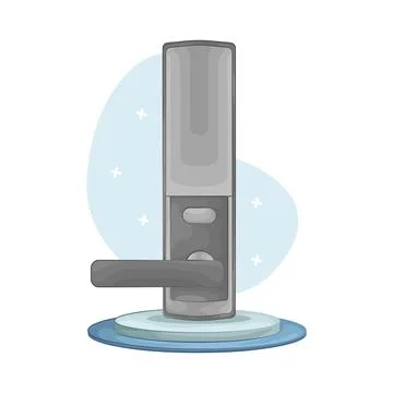 Smart Door Lock Stock Illustration