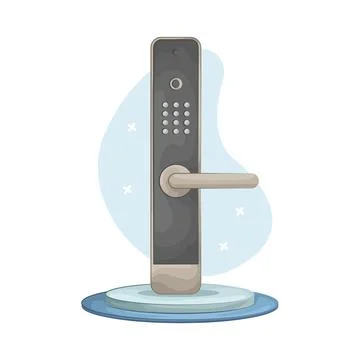Smart Door Lock Stock Illustration