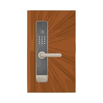 Smart Door Lock Stock Illustration