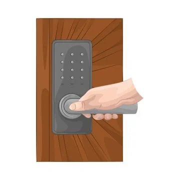 Smart Door Lock Illustrazione stock