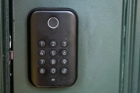 Smart Door Lock Keypad for Secure Home Entry Stock Photos