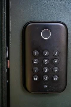 Smart Door Lock Keypad for Secure Home Entry Stock Photos
