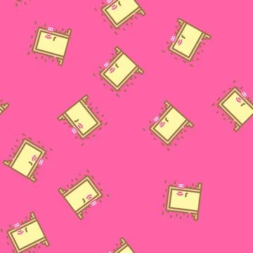 Smart door sensor home vector seamless pattern Stock Illustration
