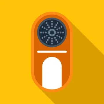 Smart doorbell with camera flat icon design Stockillustratie