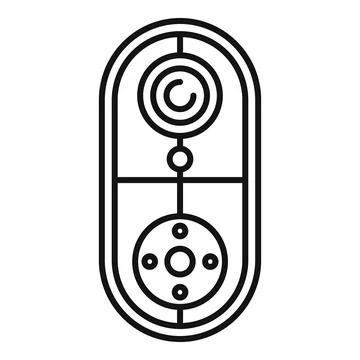 Smart doorbell camera providing security and access control Illustrazione stock
