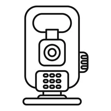 Smart doorbell with keypad security icon design イラスト素材