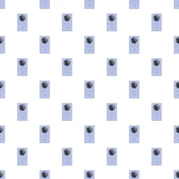 Smart doorbell video intercom security camera seamless pattern 스톡 일러스트