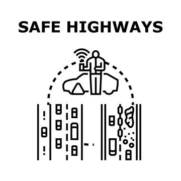 Smart driver using autonomous car navigation system Stock Illustration