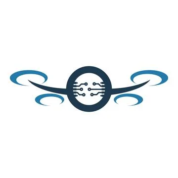 Smart Drone logo Design Illustration Stock Illustration