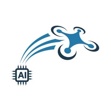 Smart Drone logo Design Illustration Stock Illustration