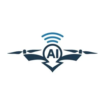 Smart Drone logo Design Illustration Stock Illustration