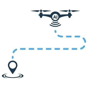 Smart Drone logo Design Illustration Stock Illustration