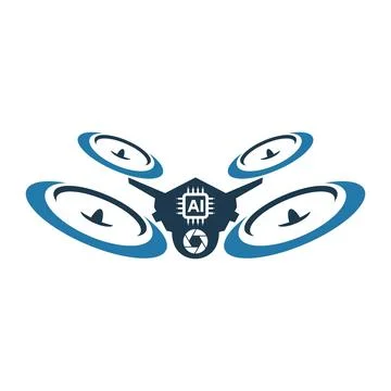 Smart Drone logo Design Illustration Stock Illustration