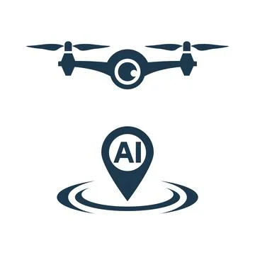Smart Drone logo Design Illustration Stock Illustration